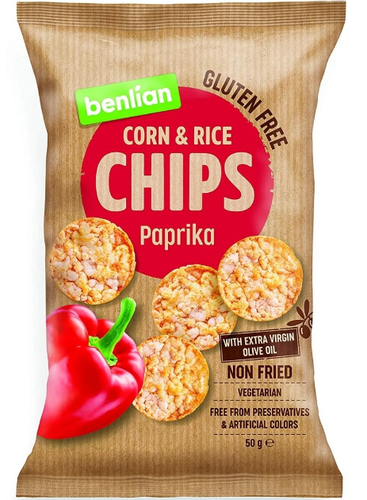 PAPRIKA CORN & BROWN RICE CHIPS 