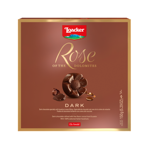HAZELNUT DARK CHOCOLATE ROSES 