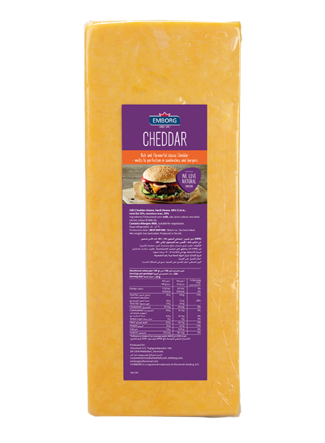 CHEDDAR CHEESE BLOCK (COLORED) 