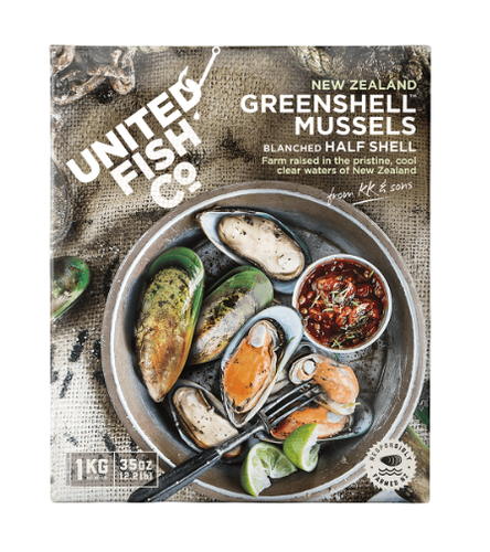 GREEN HALF SHELL MUSSELS 