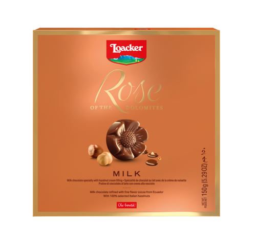 HAZELNUT MILK CHOCOLATE ROSES 