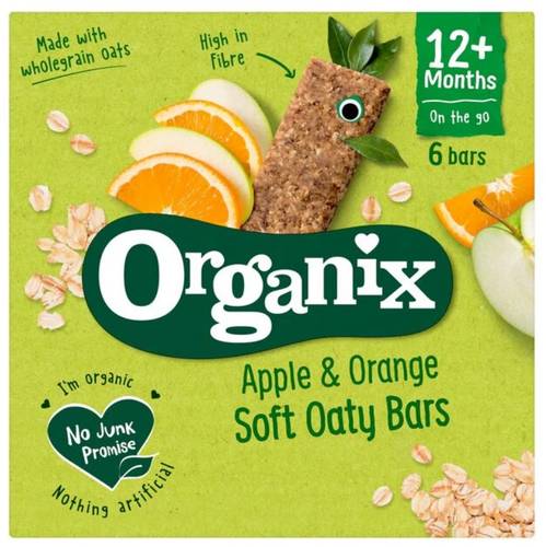 ORGANIC APPLE & ORANGE OATS BARS 
