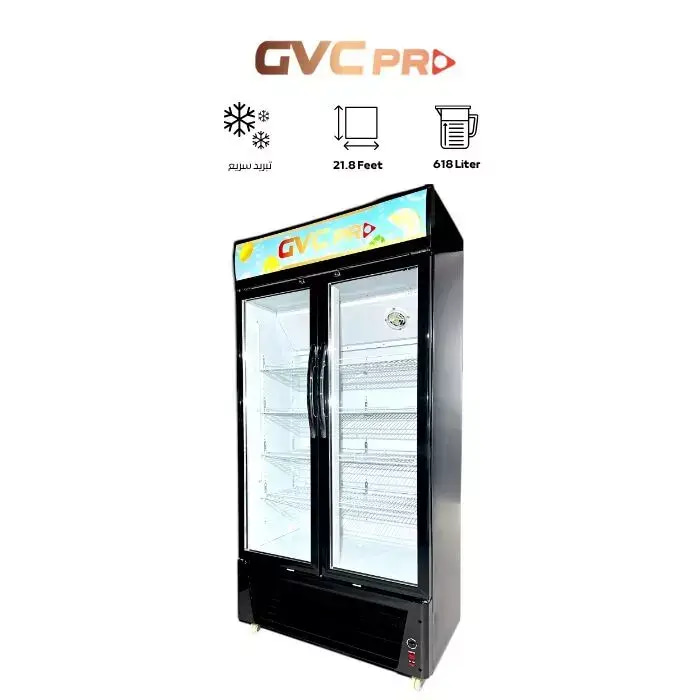 GVC ثلاجة عرض جي في سي برو 618لتر - GVSW-780-1 - اسود ê4٬799