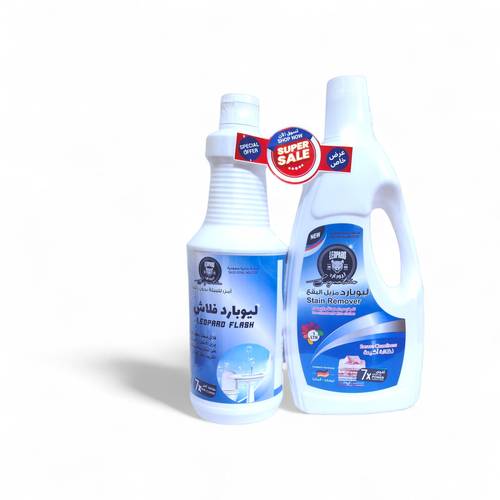 مزيل البقع للملابس البيضاء 1 لتر و فلاش ليو بارد 1 لتر 