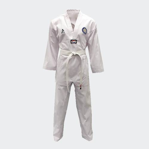 TAEKWONDO WHITE V NECK UNIFORM W/BELT#009/110