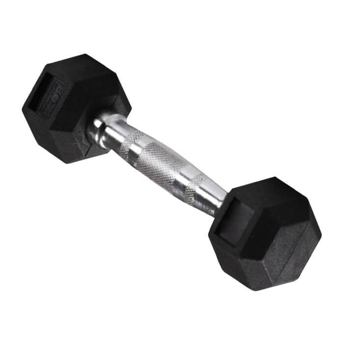 HEXAGON RUBBER DUMBELL(25KG)#DB-07