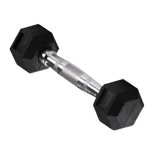 HEXAGON RUBBER DUMBELL(25KG)#DB-07