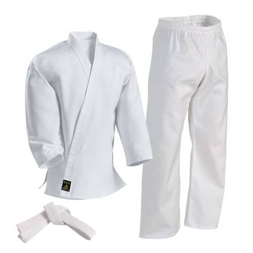 KARATE WHITE LIGHT UNIFORM W/BELT#008A/111 (CHINA)