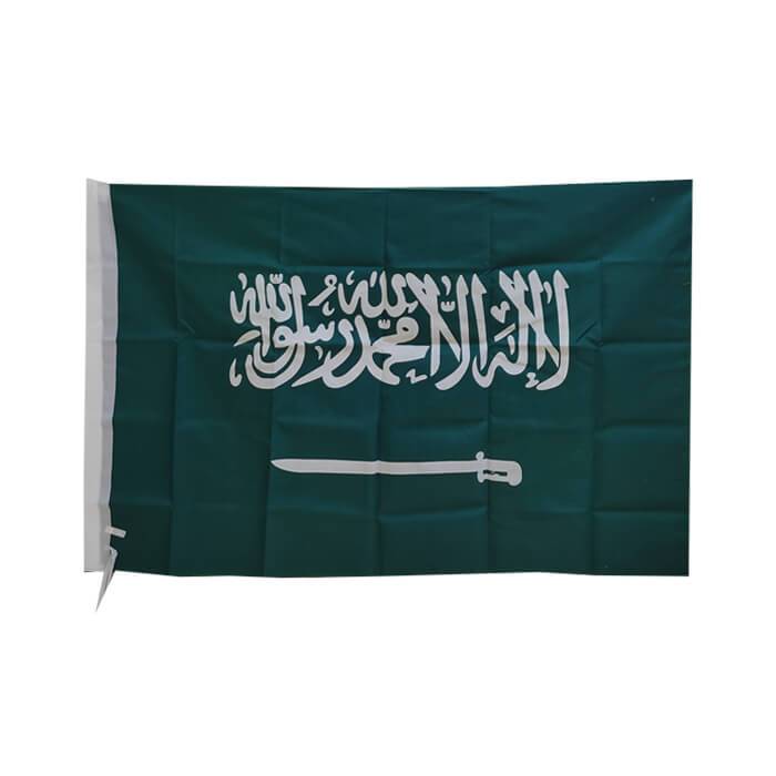 SAUDI FLAG HAND PRINTED (80CMX120CM)