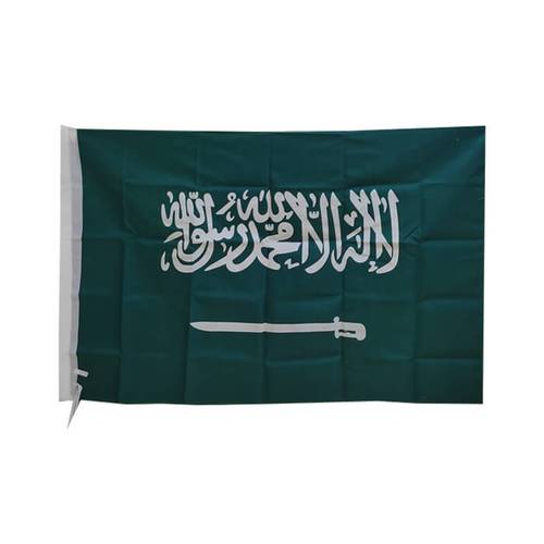 SAUDI FLAG HAND PRINTED (80CMX120CM)