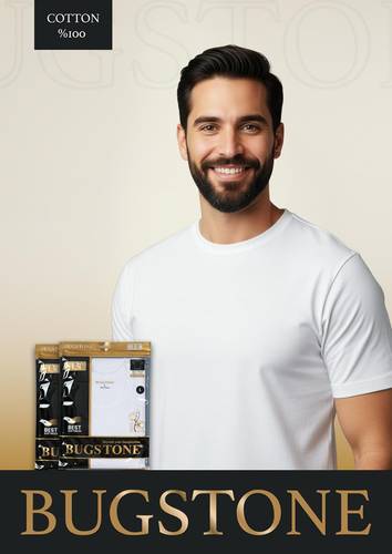فانيلة داخلية دائري نصف درزن  ماركة بيجستون BUGSTONE