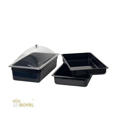 احواض بلاستيك اسود 1/1 وغطاء
