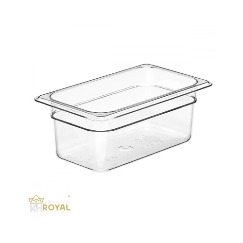  احواض بلاستيك شفاف 1/4 وغطاء