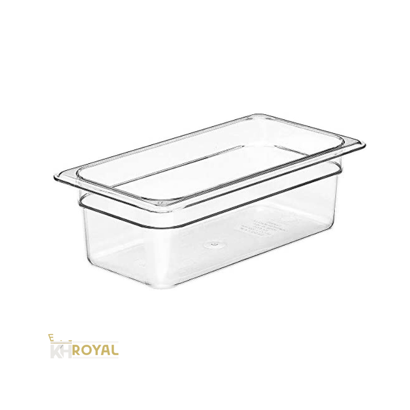 احواض بلاستيك شفاف 1/3 وغطاء