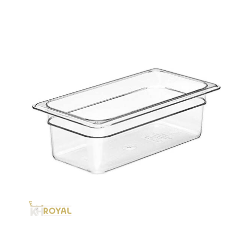  احواض بلاستيك شفاف 1/3 وغطاء