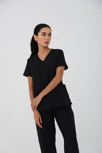 Cherokee | WW Ultra | V-Neck Top | CK953A | Black 