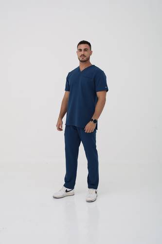 coolmedz | Lemans | Scrub Top In Caribbean Blue