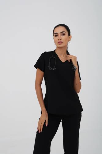 Healing Hands | Quest Collection | HH755 | Billie V-Neck scrub Top | Black