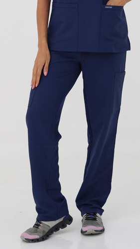 Cherokee | WW Ultra | Mid Rise Pull-on Slim Leg Cargo Pant | Navy