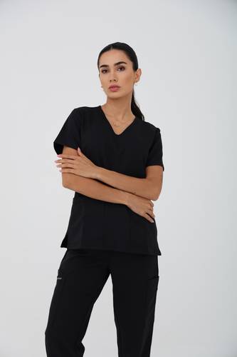 Cherokee | WW Ultra | V-Neck Top | CK953A | Black 