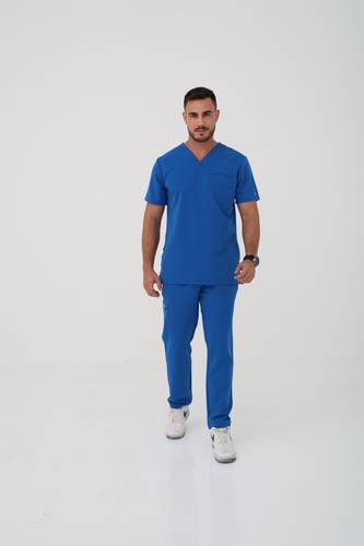 Coolmedz | Oregon | Scrub Top In Ocean Blue 