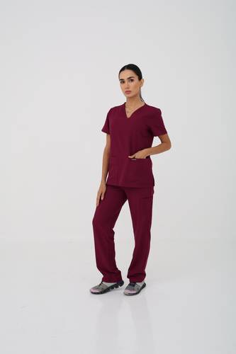 Cherokee | WW Ultra | V-Neck Top | CK953A | Wine