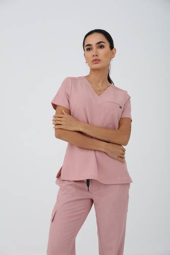 Healing Hands | Quest Collection | HH755 | Billie V-Neck scrub Top | Pink-Pearl