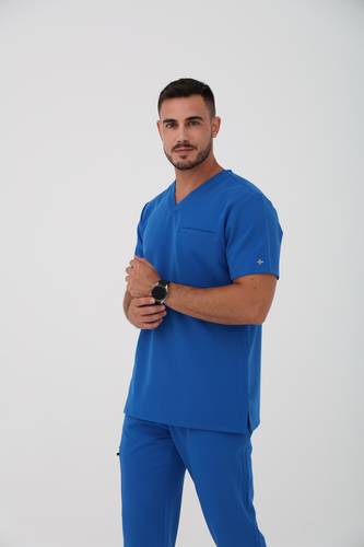 Coolmedz | Oregon | Scrub Top In Ocean Blue 