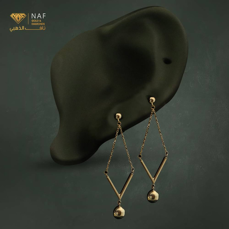 حلق إيطالي ذهب صافي عيار  18 اصفر الوزن 2.72تقريبا 
