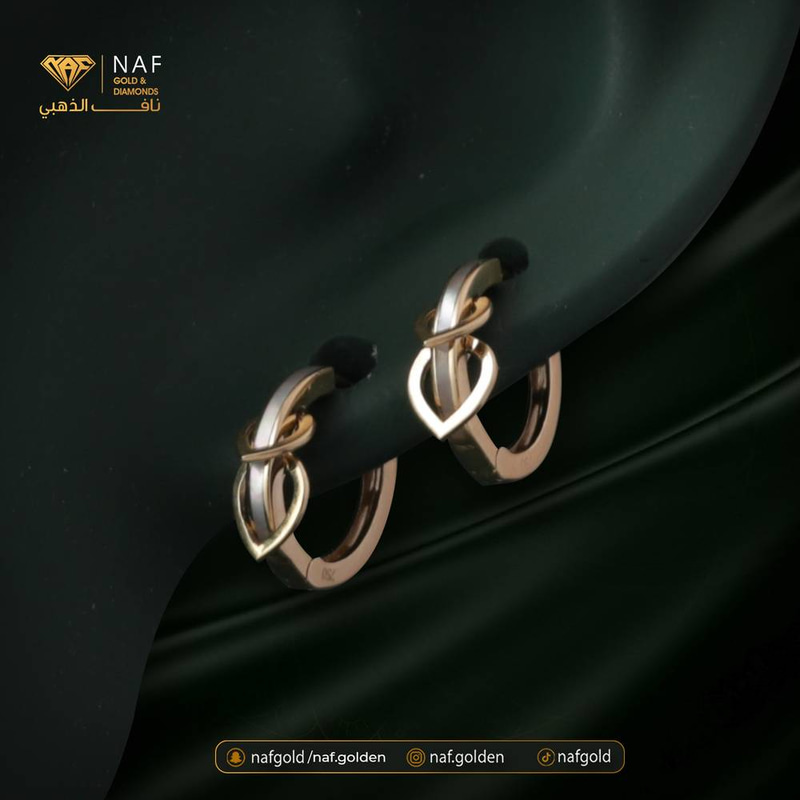حلق ذهب عيار 18 الوزن 1.88 تقريبا