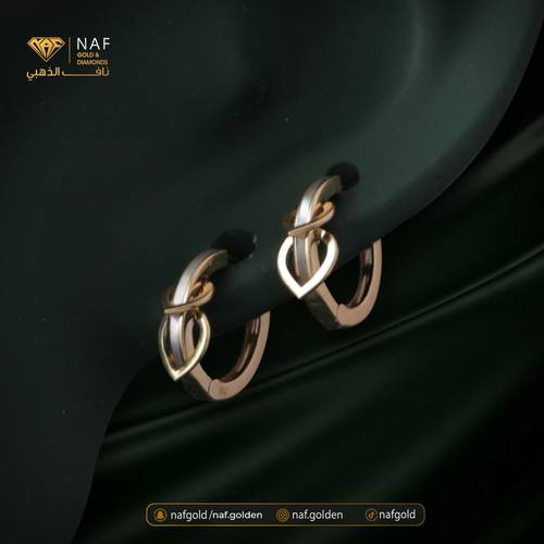 حلق ذهب عيار 18 الوزن 1.88 تقريبا