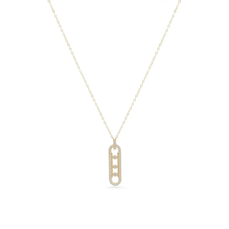 18 Karat Gold Diamond Necklace - Approx. 0.8 Grams