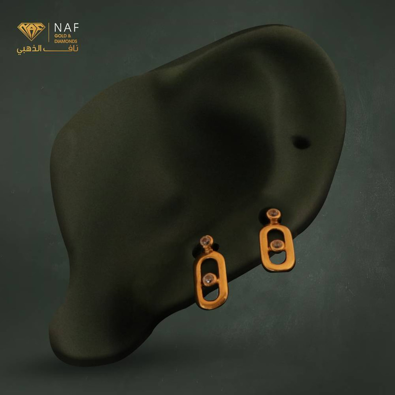 21-Karat Gold Earrings Approx. 0.58 Grams, Yellow Gold