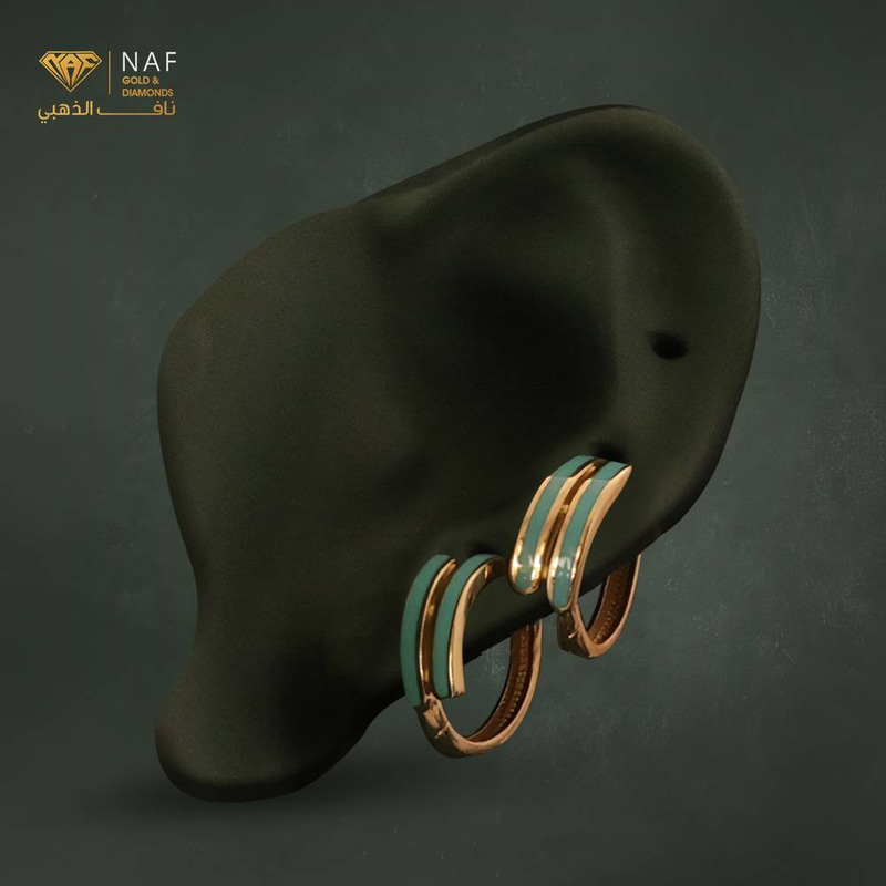 حلق ذهب عيار 18 الوزن 3.48 تقريبا