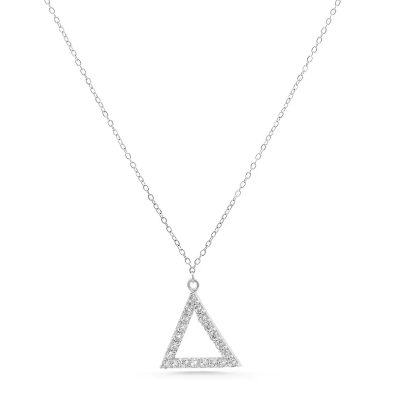 18K Gold Necklace, Approx 1.05g, Sparkling Zircon Design