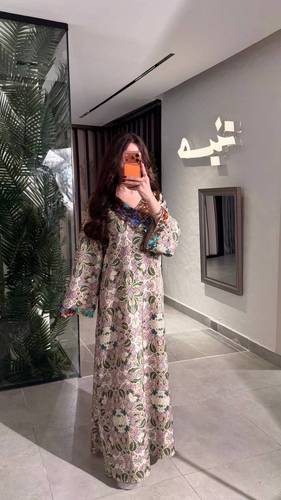 جلابية بريق الأندلس بلونين 