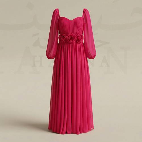 فستانٌ من الشيفون الرقيق 