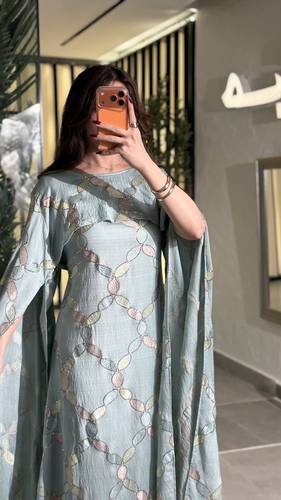 جلابية نسيم السماء بقطعتين 