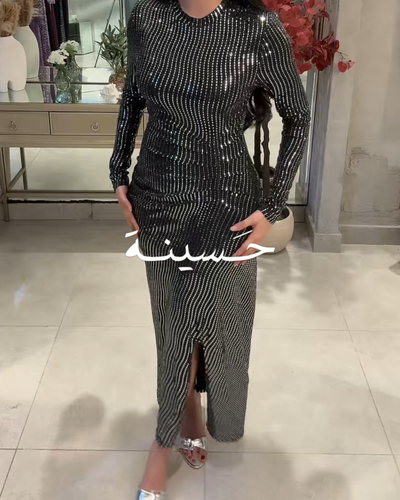 فستان مرايا مصغرة لماع
