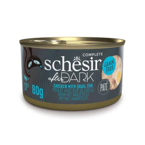 Sheba After Dark Canned Chicken with Quail Eggs in Gravy Complete Meal Wet Food for Adult Cats, 80g