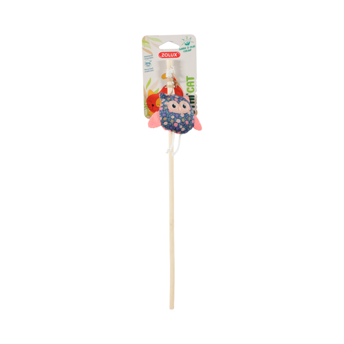 Zolux Ethicat Cat Toy Flwr Owl Rod Toy