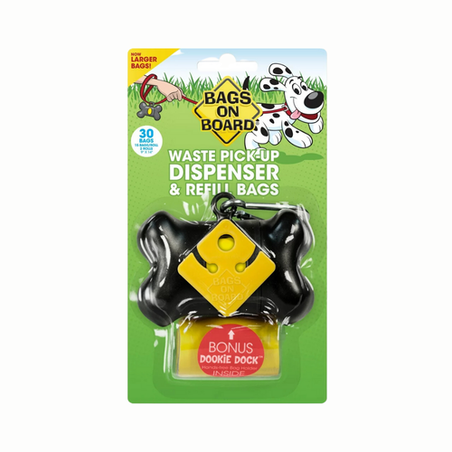 Bags on Board Waste Bag Dispenser for Dogs -Bone