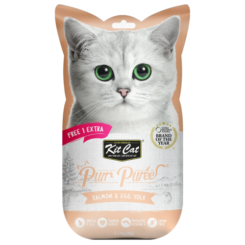 Kit Cat Puree Salmon & Egg Yolk (1+4x15g)