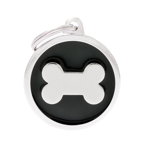 MF Tags BLACK BIG CIRCLE BONE