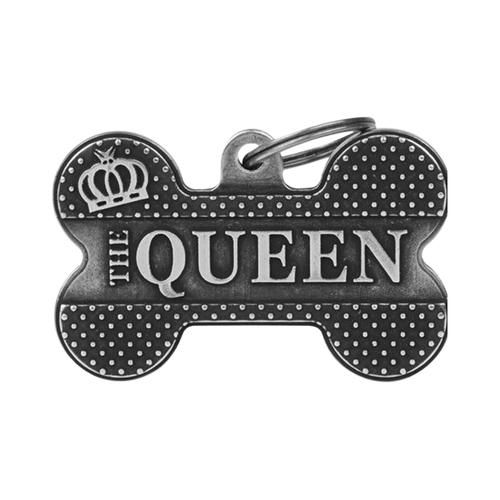 MF Tags XL BONE BRONX QUEEN ANTIQUE SILVER