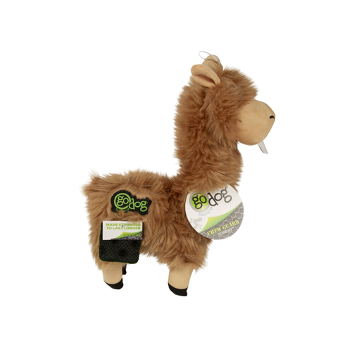 GoDog Goofy Llamas Tan Toy for Dogs