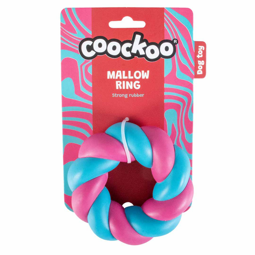 Coockoo Dog Toy Mallow Ring 11x11x4cm Pink & Blue