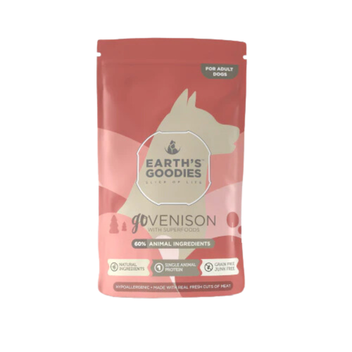 Earth's Goodies goVENISON, Free range venison & superfoods Dogs 150g