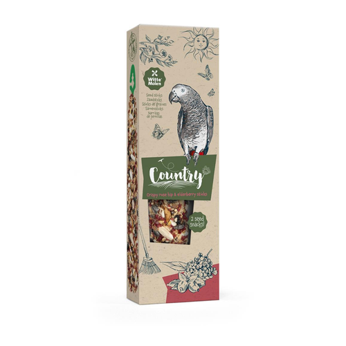 WM Country Snack for Parrots Rosehip & Elderberry Sticks 140g