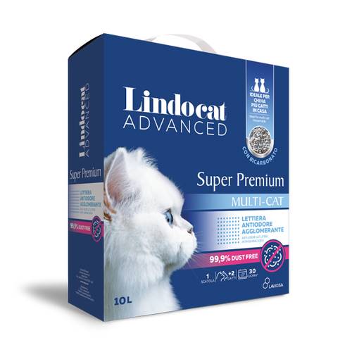 indocat Advanced Super Premium Multi-Cat Clumping Litter with Bicarbonate Anti-Odour | 10L